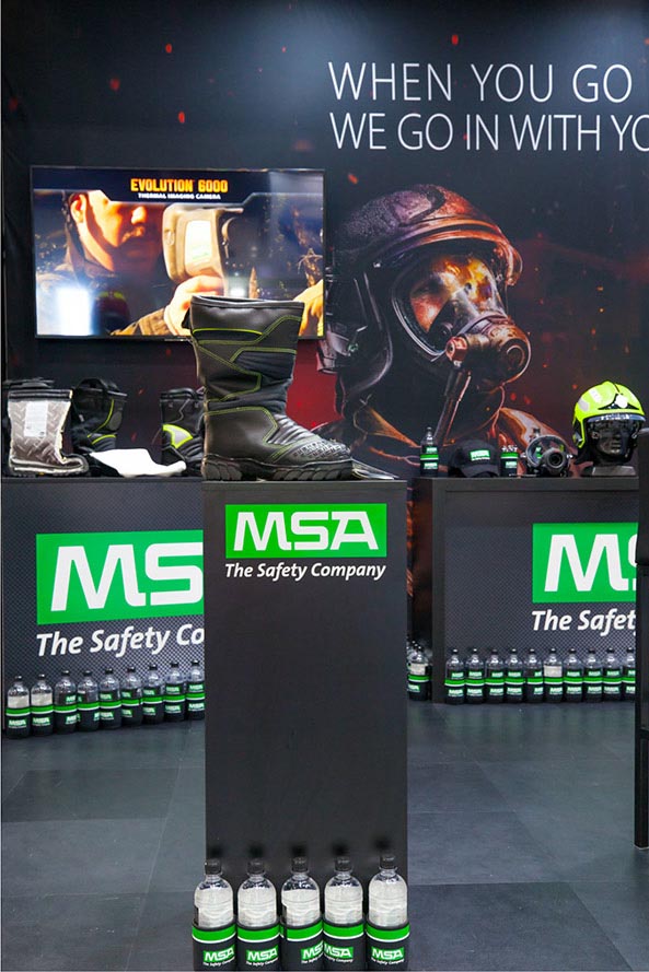 MSA Fire – Exhibition display Stand | Trade Advertising